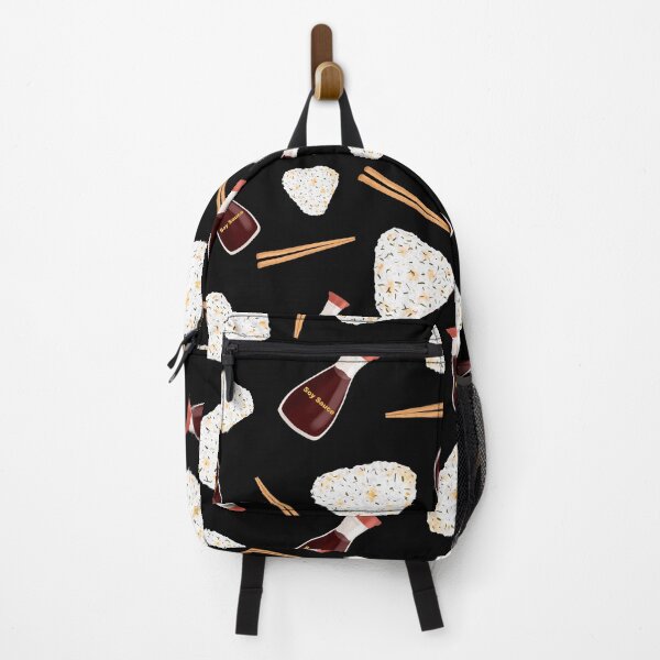 Item preview, Japanese Food Pattern - Onigiri, Soy Sauce and Chopsticks designed and sold by onepiconetreat.