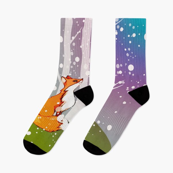Item preview, Kawaii fox, Magical forest under the snow with cute fox, colorful style designed and sold by Collagedream.