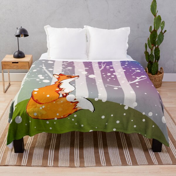 Item preview, Kawaii fox, Magical forest under the snow with cute fox, colorful style designed and sold by Collagedream.