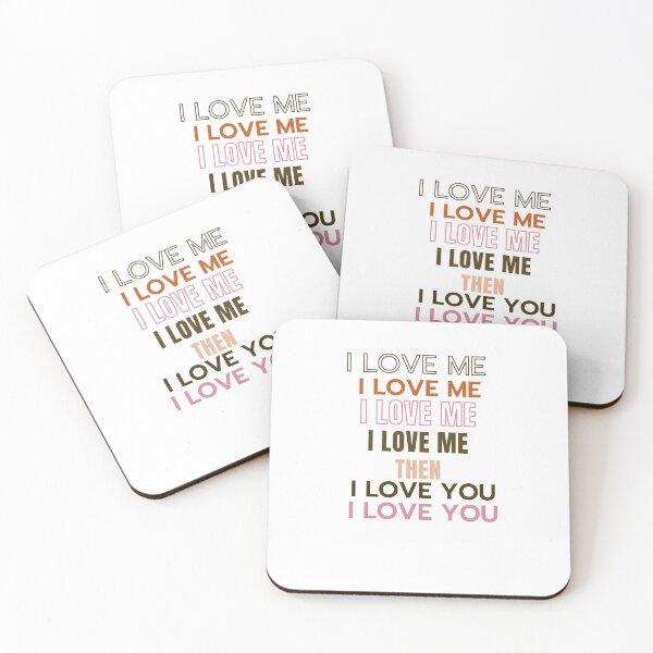 Item preview, I LOVE ME then I LOVE YOU - multi-chrome , Valentine design designed and sold by TIPJ.