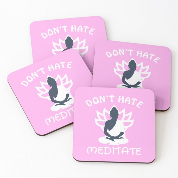 Item preview, Don't Hate Meditate Meditation Quote Mindfulness Quote designed and sold by sillyquestions.