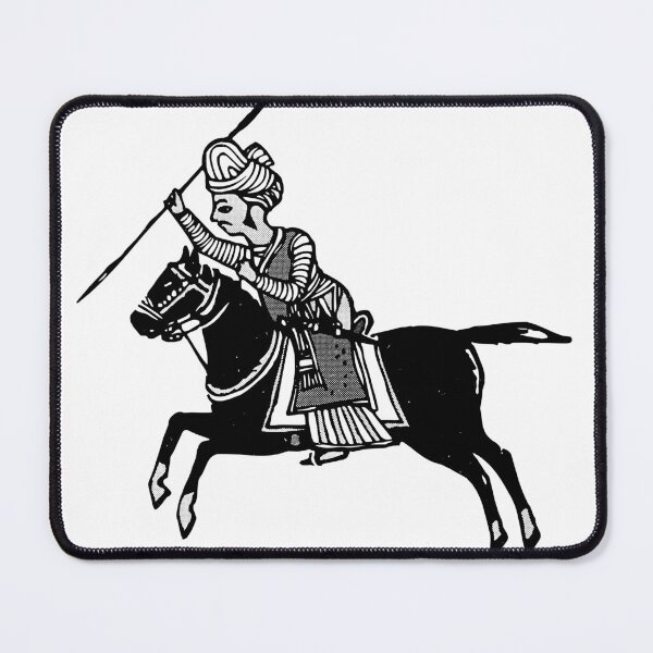 Item preview, Knight in a battle silhouette with a spear designed and sold by Pakistaniart.