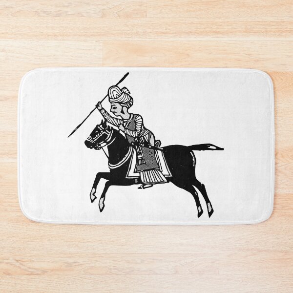 Item preview, Knight in a battle silhouette with a spear designed and sold by Pakistaniart.