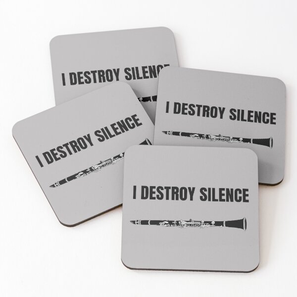 Item preview, Funny I Destroy Silence Golden Clarinet Art Quotes For Clarinet Player And Music Lovers - Clarinet Art designed and sold by Funwithmusic.