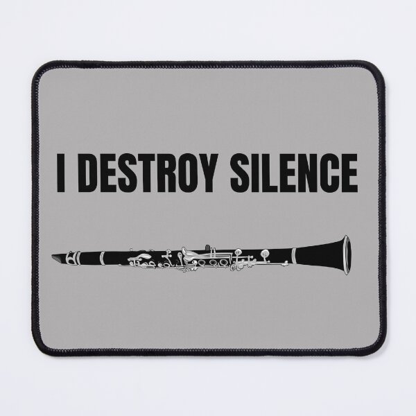 Item preview, Funny I Destroy Silence Golden Clarinet Art Quotes For Clarinet Player And Music Lovers - Clarinet Art designed and sold by Funwithmusic.