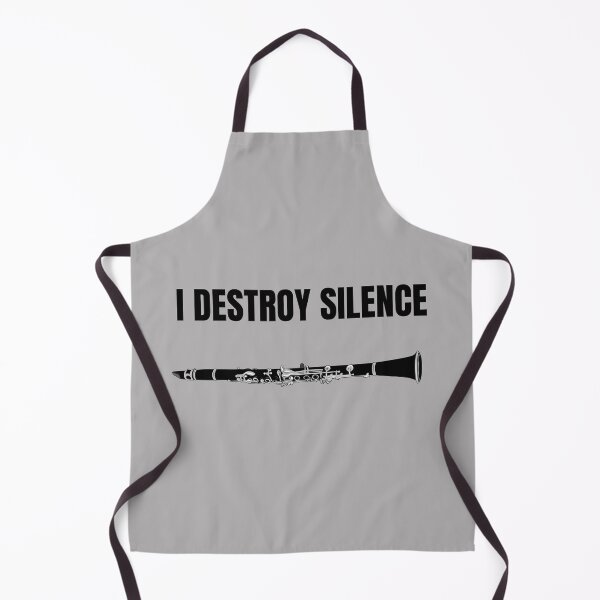 Item preview, Funny I Destroy Silence Golden Clarinet Art Quotes For Clarinet Player And Music Lovers - Clarinet Art designed and sold by Funwithmusic.