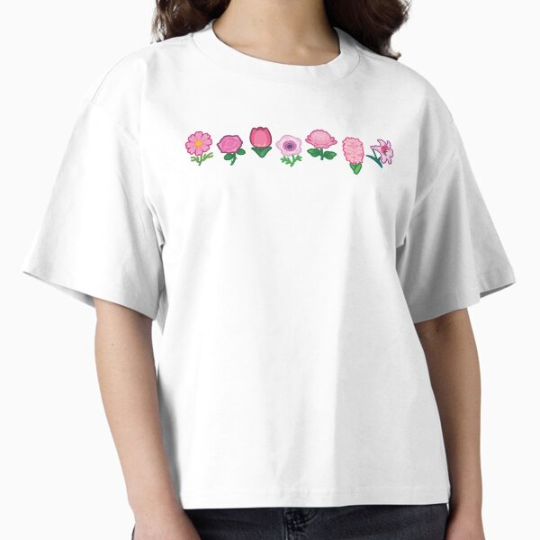 Pink Flower Power Boxy T-Shirt