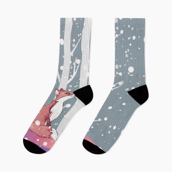 Item preview, Kawaii fox, Magical forest under the snow with cute fox, colorful style designed and sold by Collagedream.