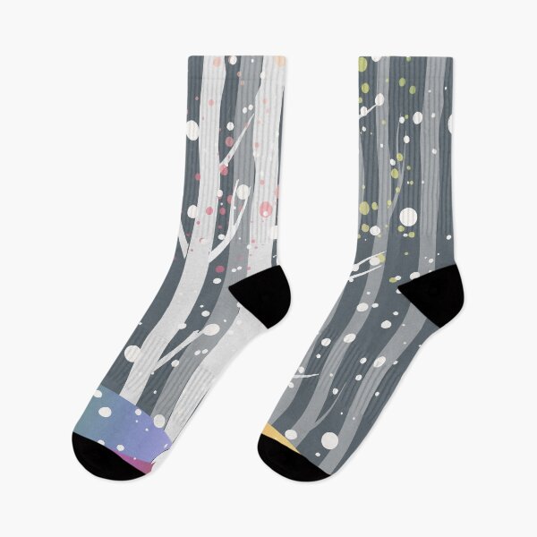 Item preview, Kawaii fox, Magical forest under the snow with cute fox, raimbow color designed and sold by Collagedream.
