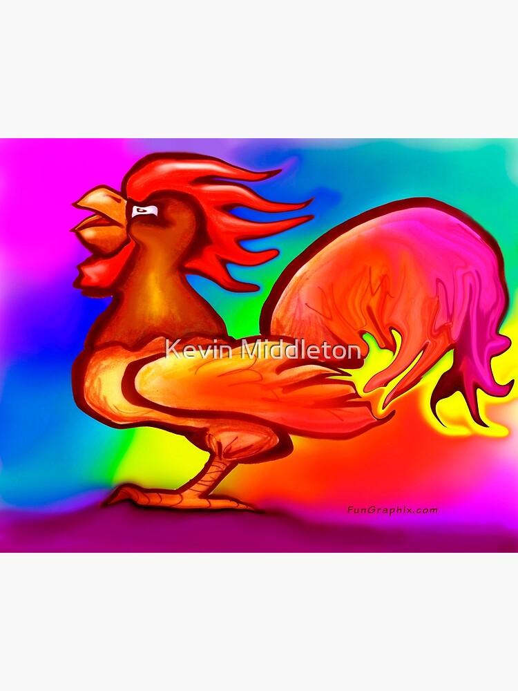 "Fire Rooster" Poster for Sale by kevinmiddleton Redbubble