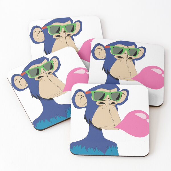 Item preview, bored ape nft gum balloon designed and sold by Galena Georgieva.