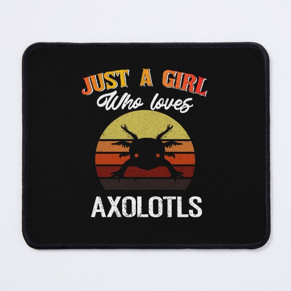 Item preview, Just a girl who loves axolotls Retro designed and sold by Artisan Kimo.