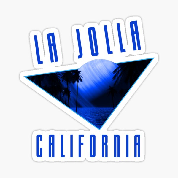 Item preview, Retro Eighties La Jolla California - Texte bleu électrique Beach / Surf designed and sold by TimelessLocales.