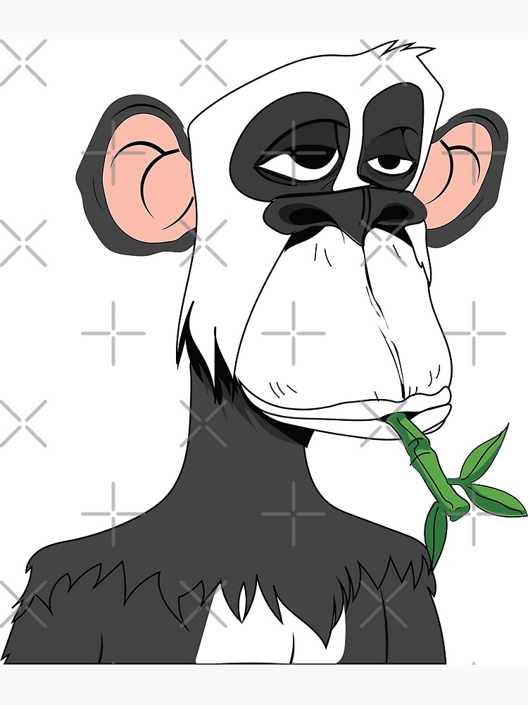 Mono verde personaje de dibujos animados estilo nft simio ilustración