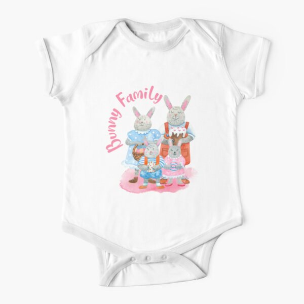 roze en oranje Pasen Baby Girl Easter Bunny Rabbit One Piece Kleding Meisjeskleding Tops & T-shirts 