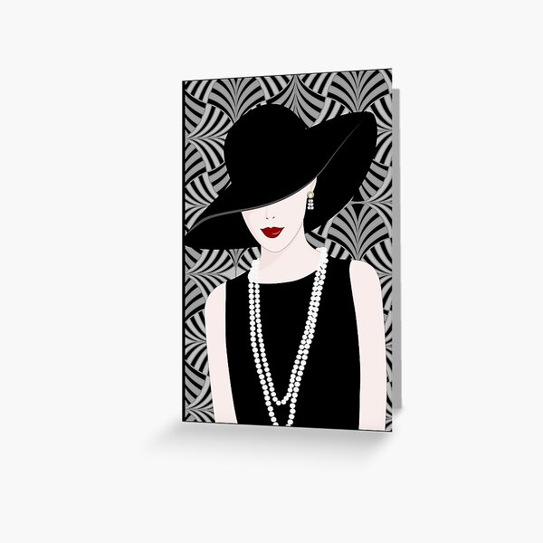 Item preview, Woman in hat Art Deco design designed and sold by trefail.