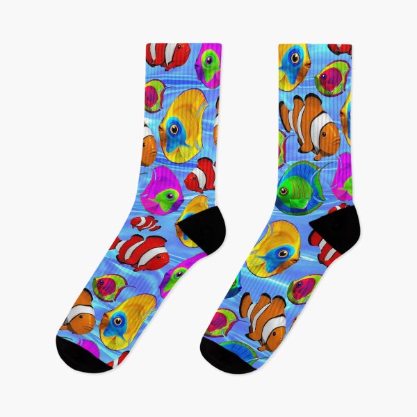 Item preview, Tropical Colorful Fish Pattern designed and sold by BluedarkArt.