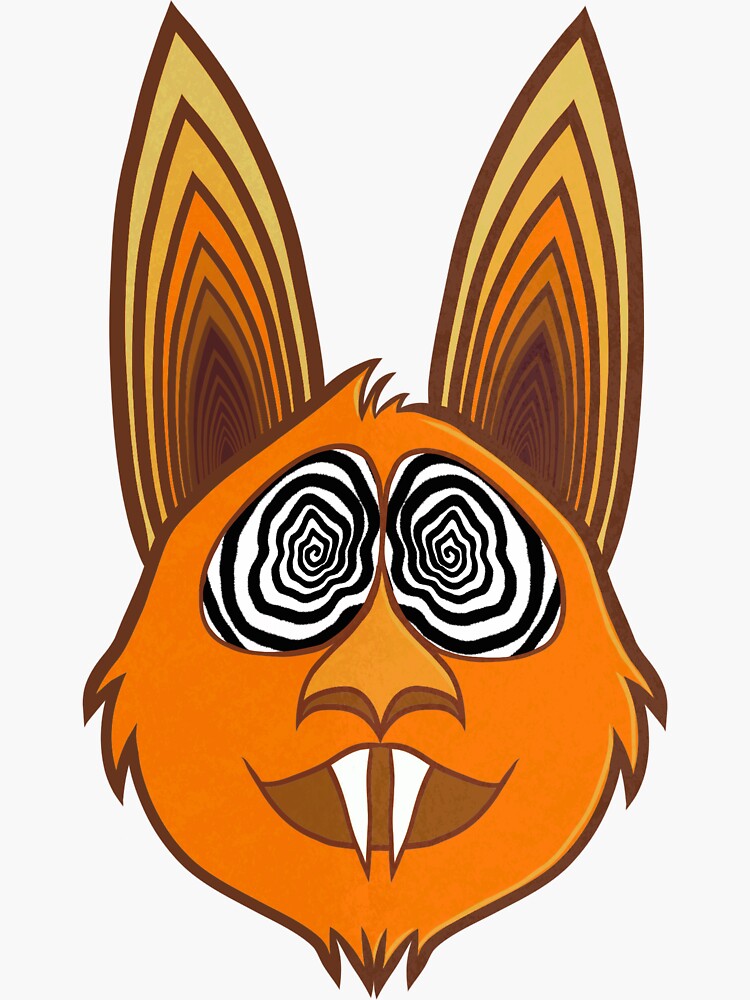 Hypno Bat (Orange) Inspired by the Hunter S Thompson line ‘This is bat country!’ by AndyCMarshall