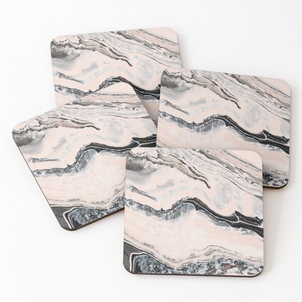 Item preview, Blush Black Marble designed and sold by huntleigh.
