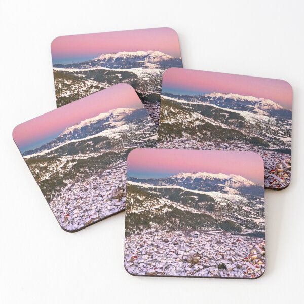 Item preview, Pueblo de Livadi y monte Olimpo después del atardecer designed and sold by Hercules Milas.