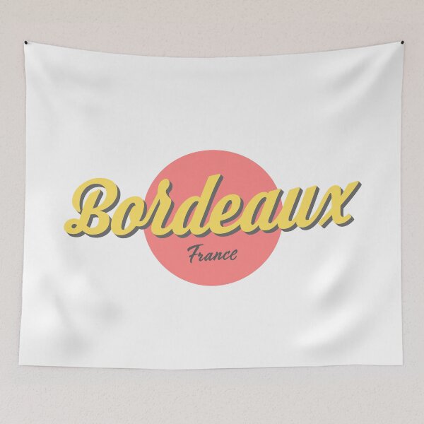 Item preview, Bordeaux France Retro Circle designed and sold by modeoftravel.