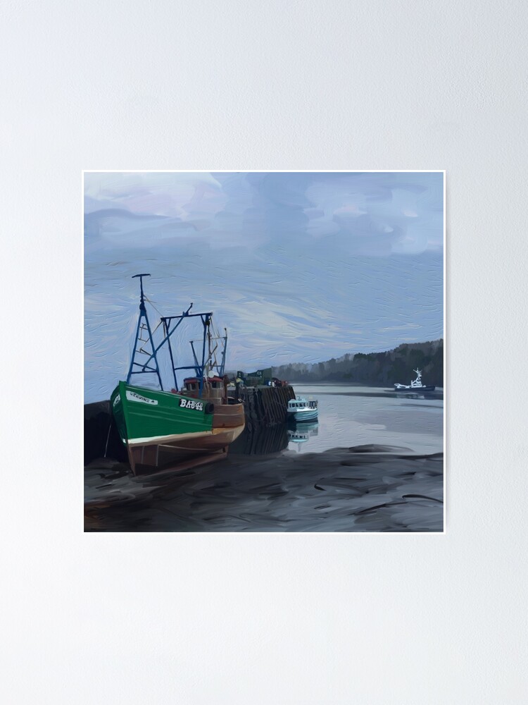 "Tobermory Harbour, Isle of Mull, Scotland, Boats, Fishing" Poster for
