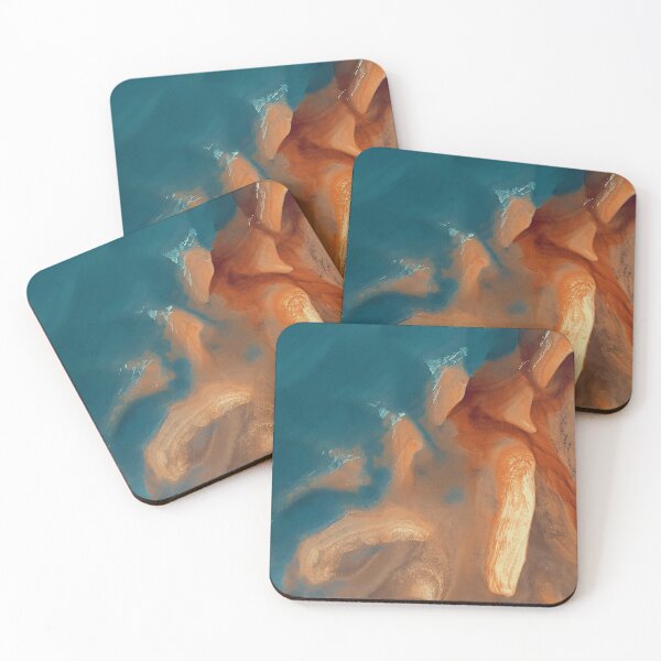 Item preview, Blue and Sandstone Earthy Abstract Natural Textured Background | Rich Earth Texture designed and sold by MiaDelelai.