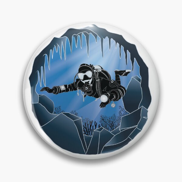 Item preview, Cave Diving Art - Underwater Scuba Diver designed and sold by TheInkElephant.
