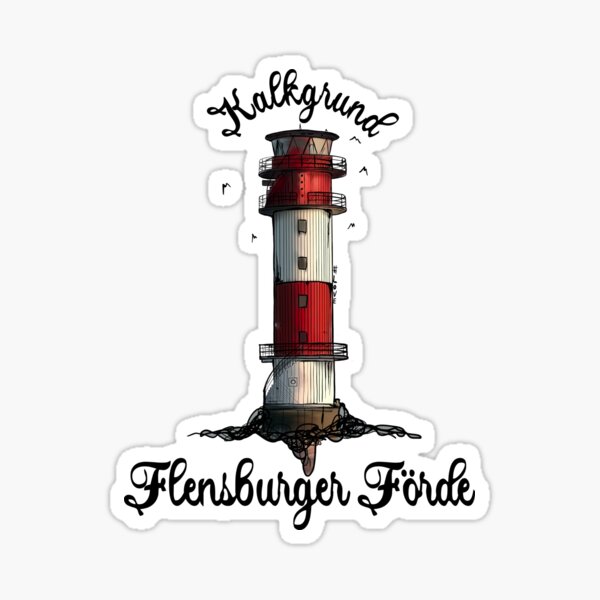 Flensburg Fjord Kalkgrund lighthouse Sticker