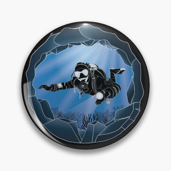 Item preview, Cave Diving Art - Underwater Scuba Diver designed and sold by TheInkElephant.