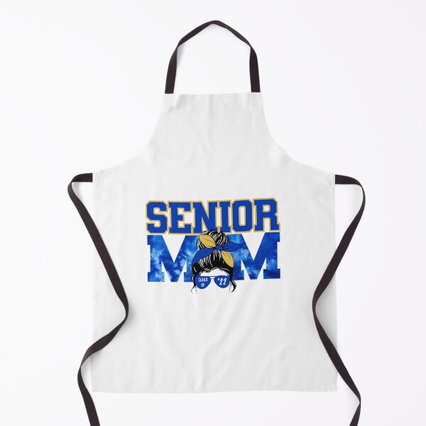 Item preview, Senior Mom Class of 22 Blue/Gold Tie Dye Messy Bun designed and sold by ItsaMomThingLLC.