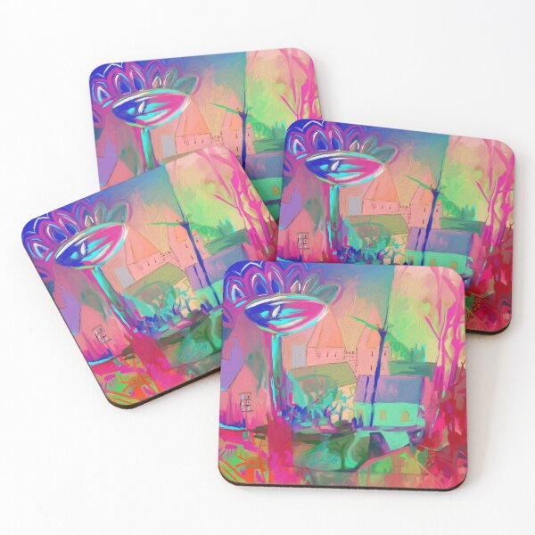 Item preview, Abstract Cityscape with Flowers and Trees, Cities designed and sold by ArtKarisma.