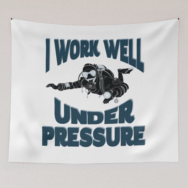 Item preview, I Work Well Under Pressure - Underwater Scuba Diver designed and sold by TheInkElephant.