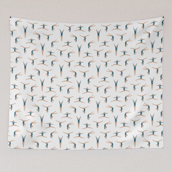 Item preview, gymnastics - gymnast - dark teal designed and sold by littlearrow.