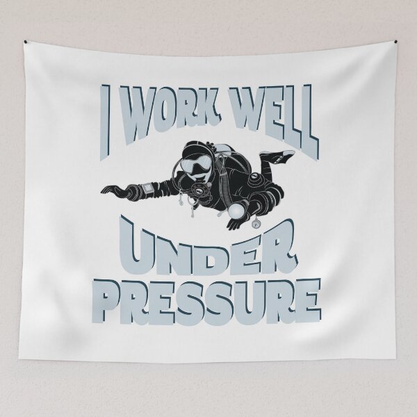 Item preview, I Work Well Under Pressure - Underwater Scuba Diver designed and sold by TheInkElephant.
