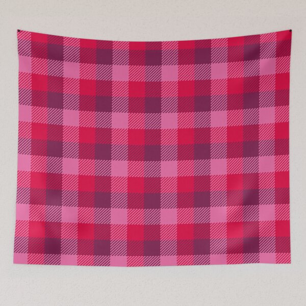 Item preview, Retro Valentine pink tartan plaid pattern designed and sold by Dana Du.