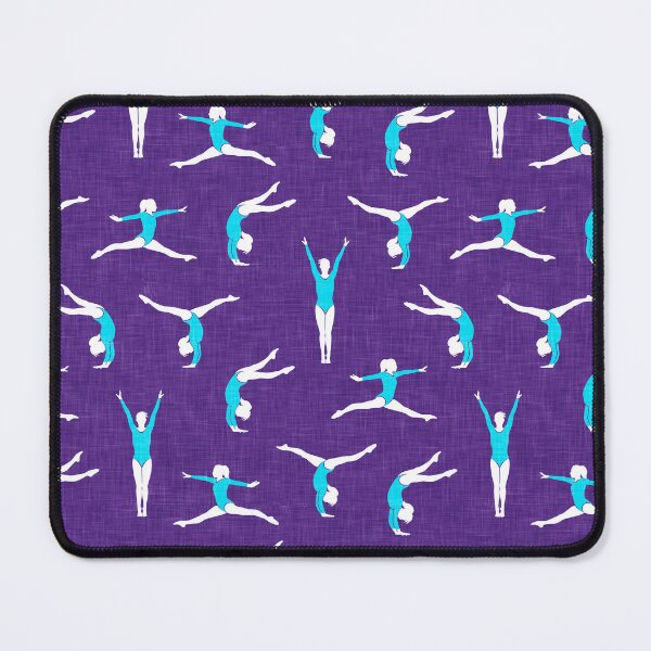 Item preview, gymnastics - gymnast - teal on purple designed and sold by littlearrow.