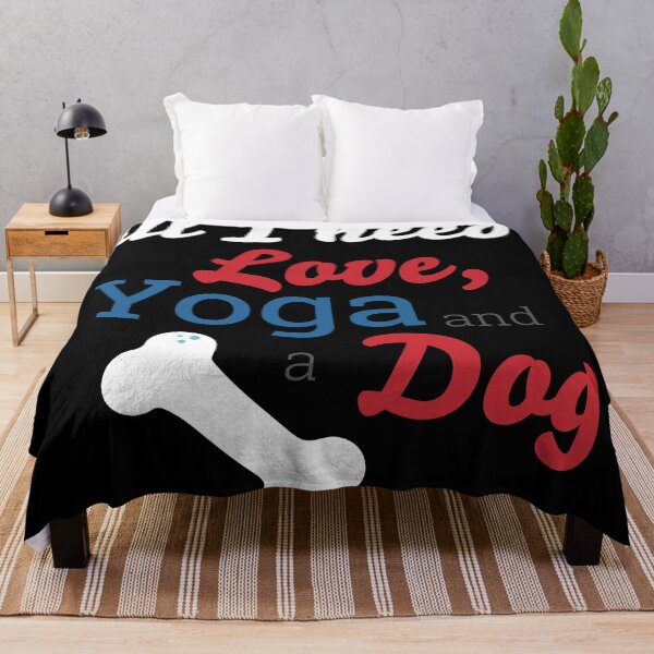 Artikelvorschau, Alles was ich brauche ist Liebe und Yoga und ein Hund entworfen und verkauft von gustavoneriart.
