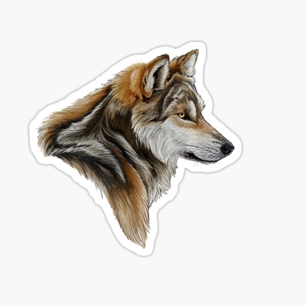 "Red wolf" Sticker by dragongirl222 Redbubble