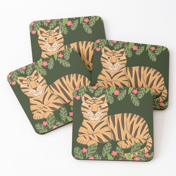 Item preview, Tigre chic con flores designed and sold by draftsxdoodles.