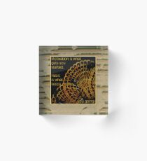 Doily Corner With Quote Acrylic Block