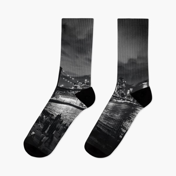Item preview, Manhattan Skyline & Brooklyn Bridge by Night - New York City  designed and sold by eleonoraingrid.