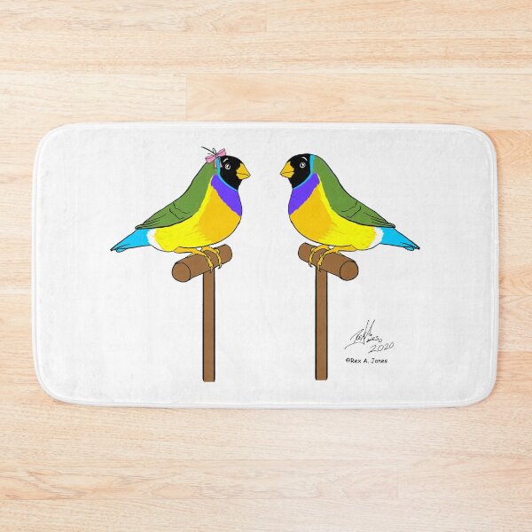 Item preview, Crazy Bird Lady with Gouldian finches designed and sold by Laughing Parrot Studio.