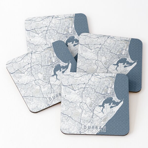 Item preview, Durban City Map of KwaZulu-Natal, South Africa - Coastal designed and sold by deMAP.