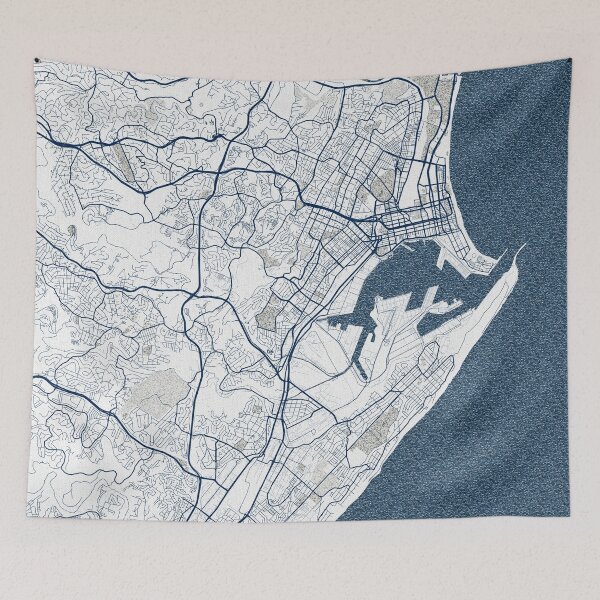 Item preview, Durban City Map of KwaZulu-Natal, South Africa - Coastal designed and sold by deMAP.