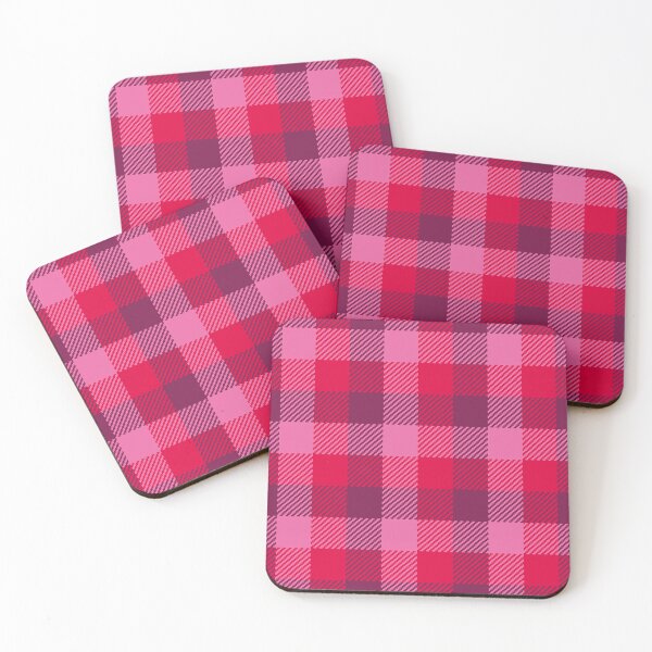 Item preview, Retro Valentine pink tartan plaid pattern designed and sold by Dana Du.