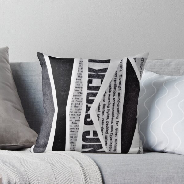 Item preview, newspaper collage,  letters, text, words, abcdef, subtitles, black and white design designed and sold by NessArtByEwa.