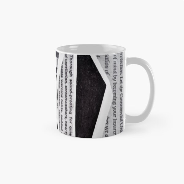 Item preview, newspaper collage,  letters, text, words, abcdef, subtitles, black and white design designed and sold by NessArtByEwa.