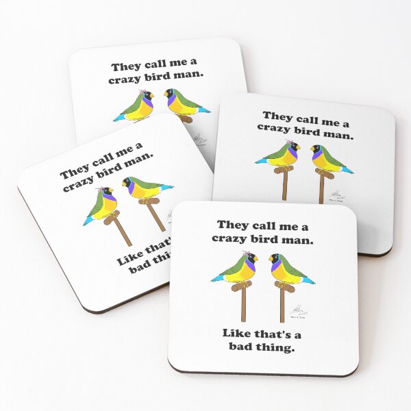 Item preview, Crazy Bird man with Gouldian finches designed and sold by Laughing Parrot Studio.