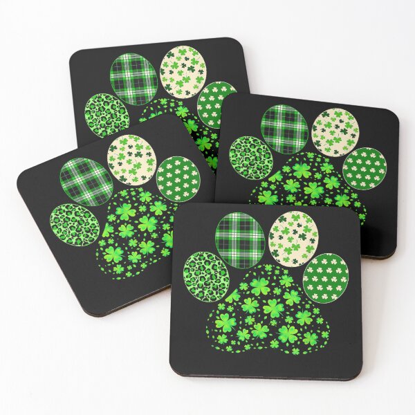 Item preview, Iriish Cute Dog Paw Clovers St Patrick's Day Lucky Shamrock designed and sold by theDlab.